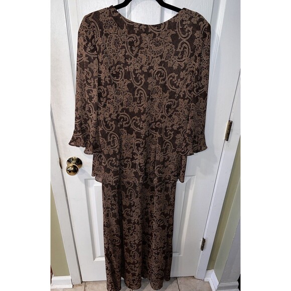 Jessica Howard Dress Womens Sz 12 mock Tunic Maxi Sheath USA Vintage y2k Formal - Picture 6 of 9